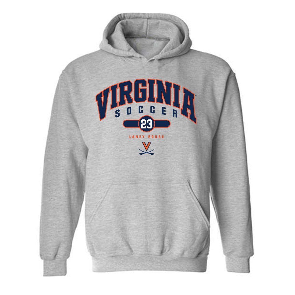 Virginia - NCAA Women's Soccer : Laney Rouse - Fashion Shersey Hooded Sweatshirt-0