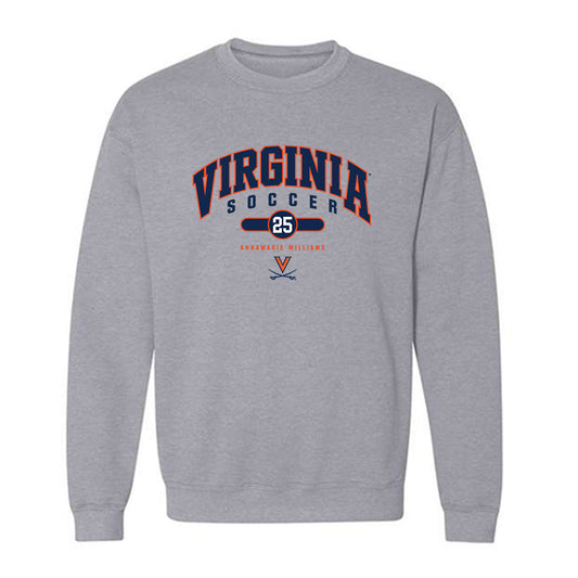Virginia - NCAA Women's Soccer : Annamarie Williams - Fashion Shersey Crewneck Sweatshirt-0