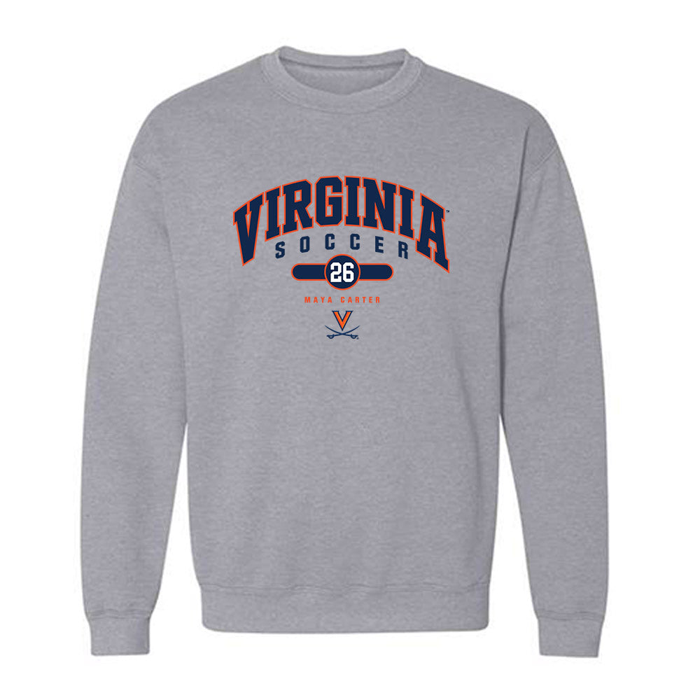 Virginia - NCAA Women's Soccer : Maya Carter - Fashion Shersey Crewneck Sweatshirt-0