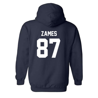 Virginia - NCAA Football : Justin Zames - Classic Shersey Hooded Sweatshirt-1
