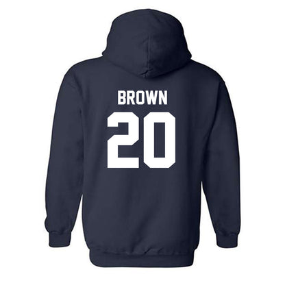 Virginia - NCAA Football : Xavier Brown - Classic Shersey Hooded Sweatshirt-1