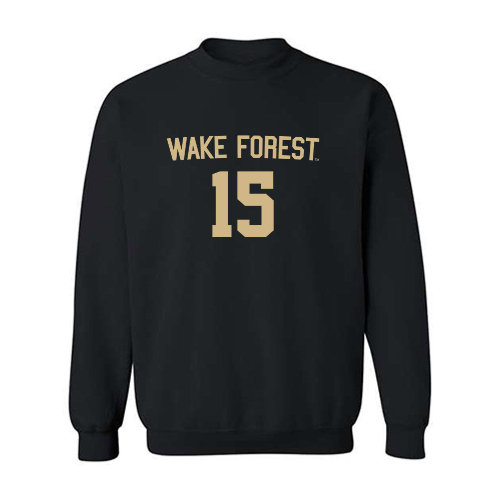 Wake Forest - NCAA Men's Soccer : Jojo Davila - Replica Shersey Crewneck Sweatshirt