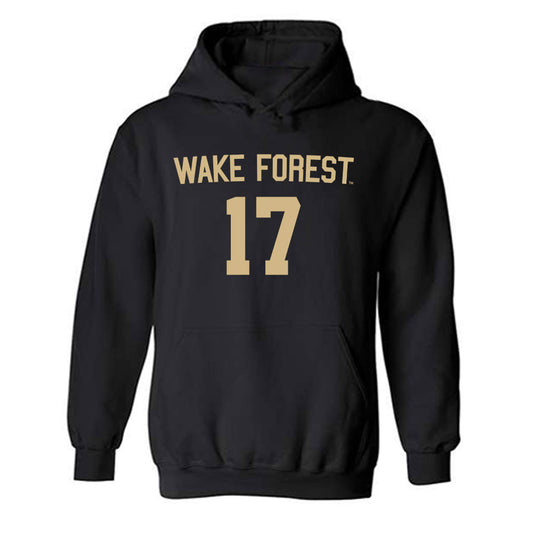 Wake Forest - NCAA Women's Soccer : Zaiba Ishaque - Replica Shersey Hooded Sweatshirt-0