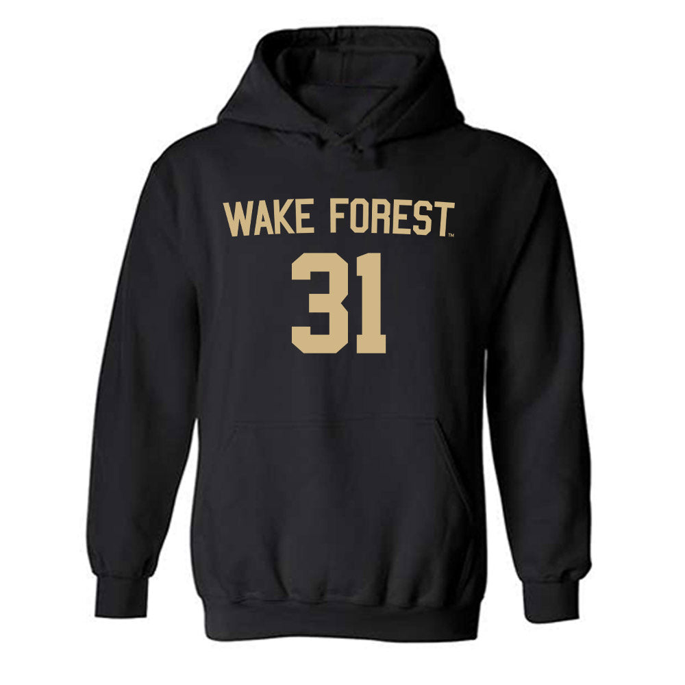 Wake Forest - NCAA Women's Soccer : Kylie Maxwell - Replica Shersey Hooded Sweatshirt-0