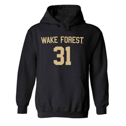 Wake Forest - NCAA Women's Soccer : Kylie Maxwell - Replica Shersey Hooded Sweatshirt-0