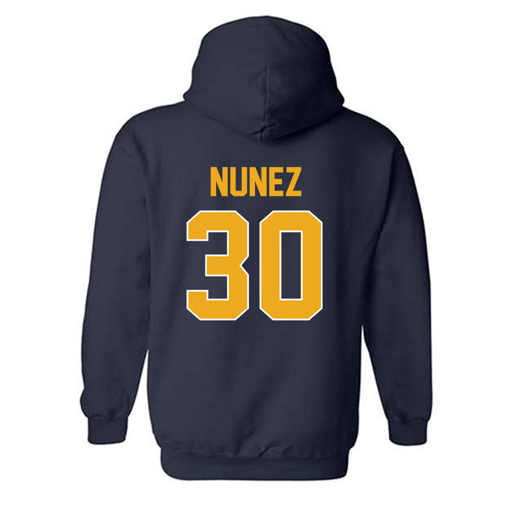 West Virginia - NCAA Men's Soccer : Lorenzo Nunez - Replica Shersey Hooded Sweatshirt