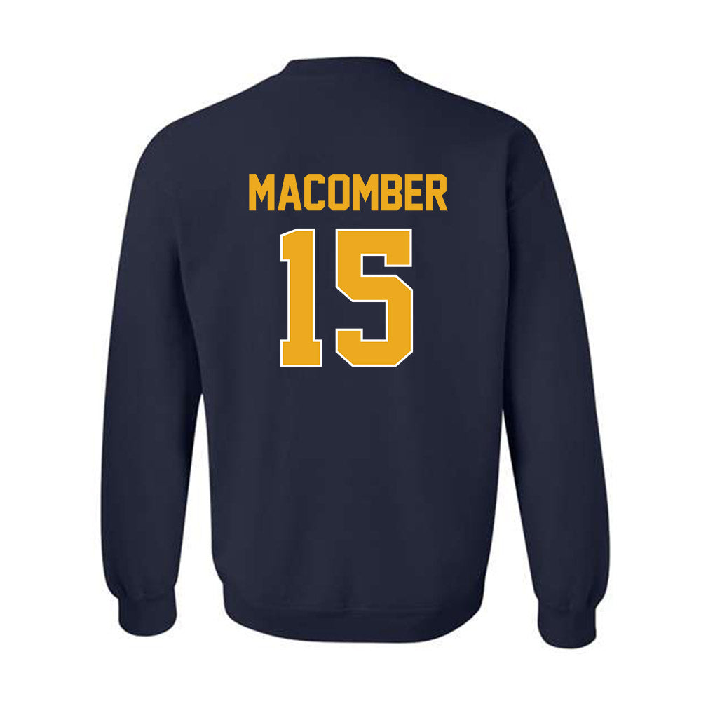 West Virginia - NCAA Men's Soccer : Brayden Macomber - Replica Shersey Crewneck Sweatshirt-1
