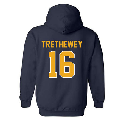 West Virginia - NCAA Men's Soccer : Max Trethewey - Replica Shersey Hooded Sweatshirt