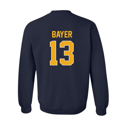 West Virginia - NCAA Men's Soccer : Steel Bayer - Replica Shersey Crewneck Sweatshirt-1