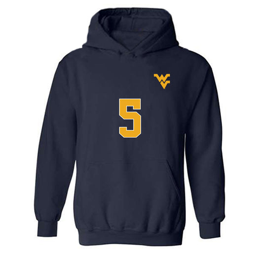 West Virginia - NCAA Women's Soccer : Taylor White - Replica Shersey Hooded Sweatshirt