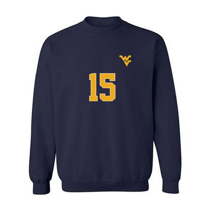 West Virginia - NCAA Men's Soccer : Sam Clark - Replica Shersey Crewneck Sweatshirt