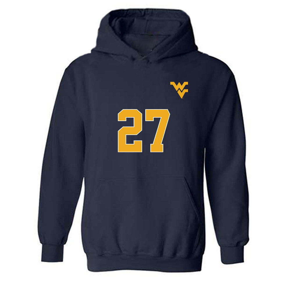 West Virginia - NCAA Women's Soccer : Isabel Ceaser - Replica Shersey Hooded Sweatshirt-0