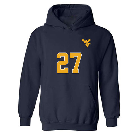 West Virginia - NCAA Women's Soccer : Isabel Ceaser - Replica Shersey Hooded Sweatshirt-0