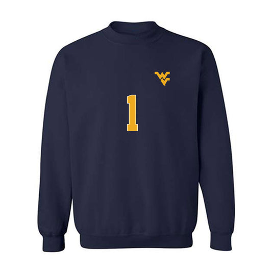 West Virginia - NCAA Women's Soccer : Aria Bilal - Replica Shersey Crewneck Sweatshirt