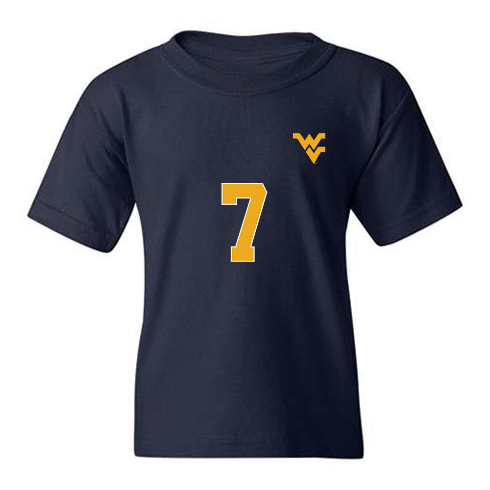 West Virginia - NCAA Men's Soccer : Marcus Caldeira - Replica Shersey Youth T-Shirt-0