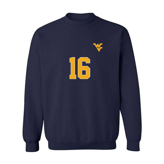 West Virginia - NCAA Men's Soccer : Tyler Bush - Replica Shersey Crewneck Sweatshirt-0