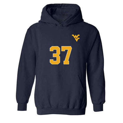 West Virginia - NCAA Women's Soccer : Gianna Koss - Replica Shersey Hooded Sweatshirt-0