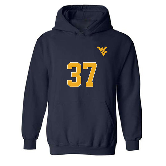 West Virginia - NCAA Women's Soccer : Gianna Koss - Replica Shersey Hooded Sweatshirt-0