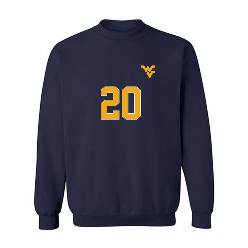 West Virginia - NCAA Men's Soccer : Thomas Bowe - Replica Shersey Crewneck Sweatshirt-0