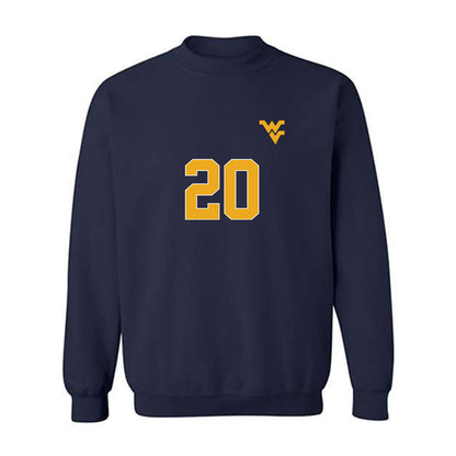 West Virginia - NCAA Men's Soccer : Thomas Bowe - Replica Shersey Crewneck Sweatshirt-0