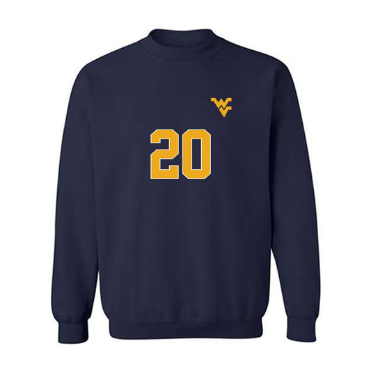 West Virginia - NCAA Men's Soccer : Thomas Bowe - Replica Shersey Crewneck Sweatshirt-0