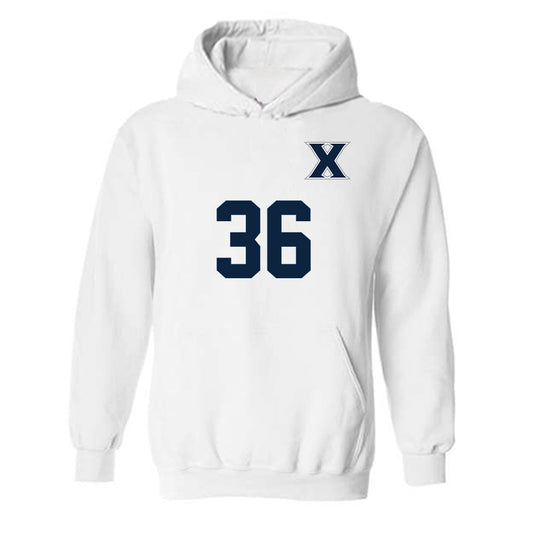 Xavier - NCAA Men's Soccer : Reece Cousino - Replica Shersey Hooded Sweatshirt-0