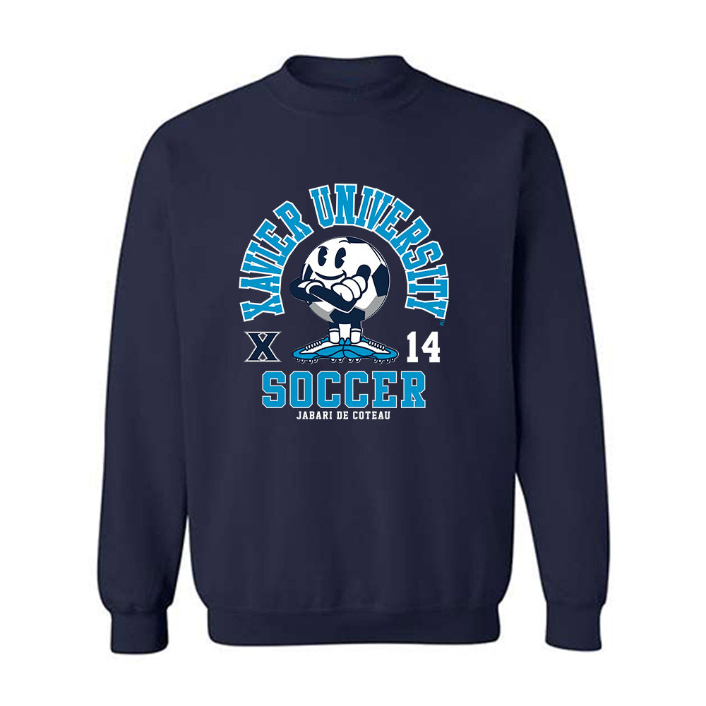 Xavier - NCAA Men's Soccer : Jabari De coteau - Fashion Shersey Crewneck Sweatshirt-0