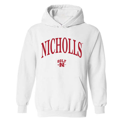 Nicholls State - NCAA Men's Golf : James Bould - Classic Fashion Shersey Hooded Sweatshirt-0