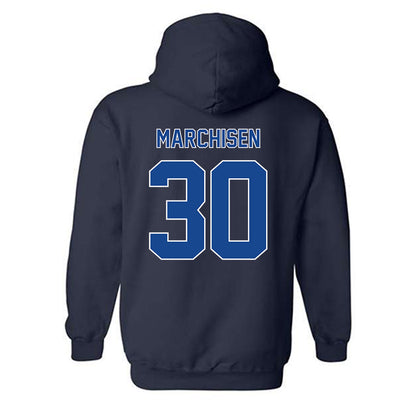 Georgia State - NCAA Men's Soccer : Finn Marchisen - Classic Fashion Shersey Hooded Sweatshirt-1