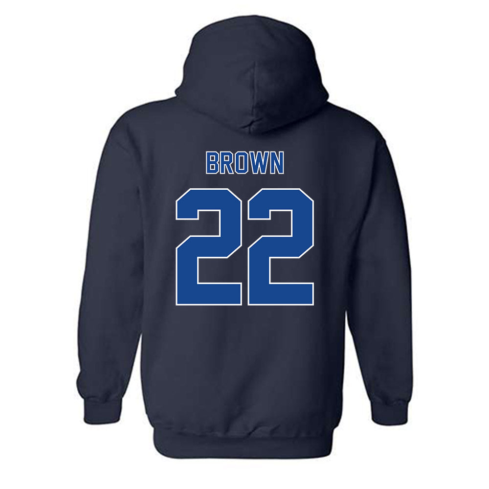 Georgia State - NCAA Men's Basketball : Malachi Brown - Classic Fashion Shersey Hooded Sweatshirt-1