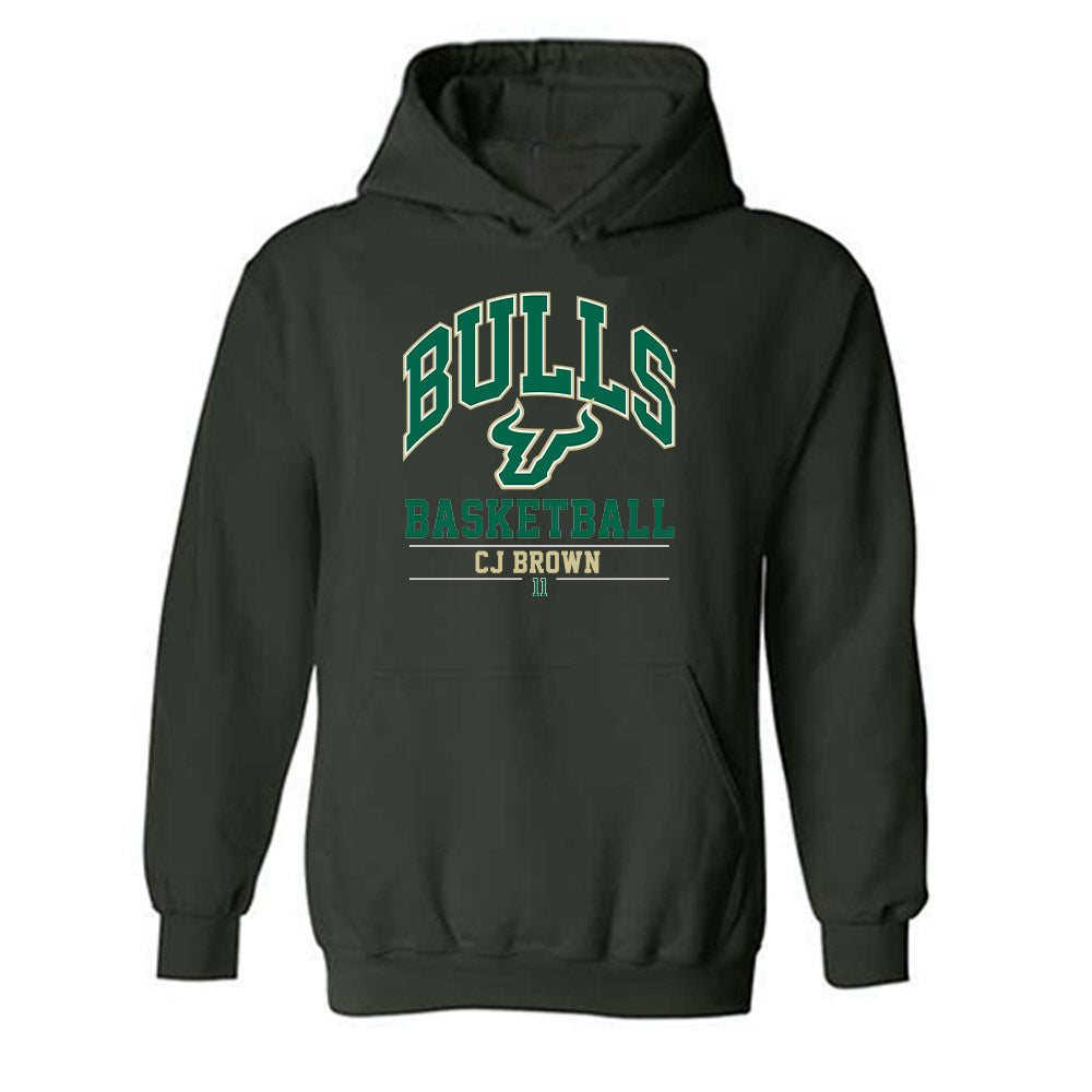 USF - NCAA Men's Basketball : CJ Brown - Classic Fashion Shersey Hooded Sweatshirt