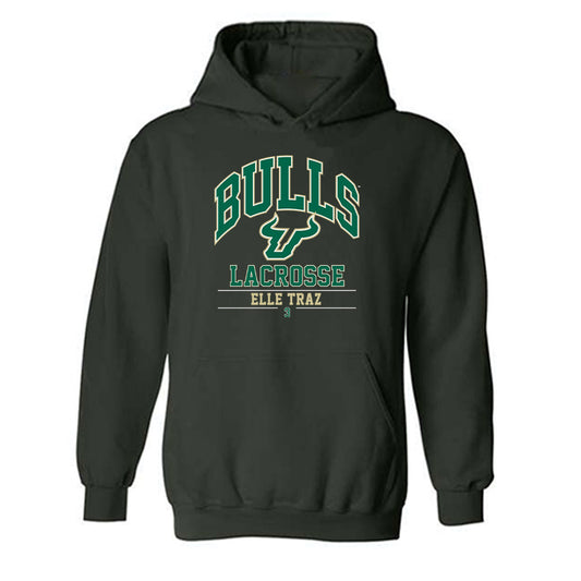 USF - NCAA Women's Lacrosse : Elle Traz - Classic Fashion Shersey Hooded Sweatshirt-0