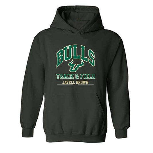 USF - NCAA Men's Track & Field : Javell Brown - Classic Fashion Shersey Hooded Sweatshirt