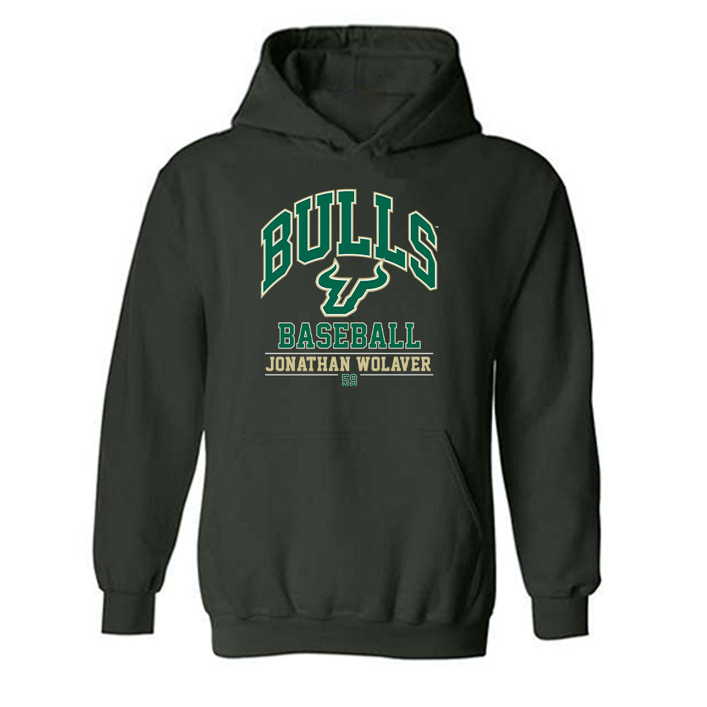 USF - NCAA Baseball : Jonathan Wolaver - Classic Fashion Shersey Hooded Sweatshirt-0