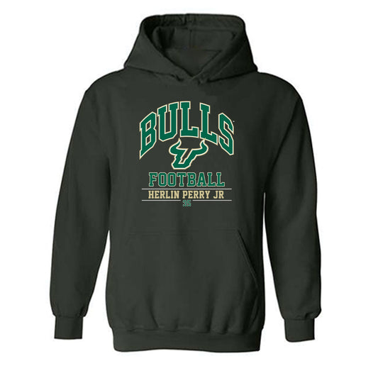 USF - NCAA Football : Herlin Perry Jr - Classic Fashion Shersey Hooded Sweatshirt-0