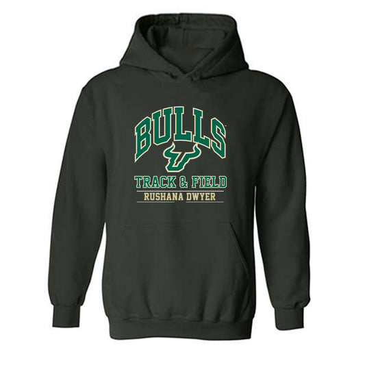 USF - NCAA Women's Track & Field : Rushana Dwyer - Classic Fashion Shersey Hooded Sweatshirt-0