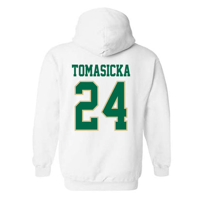 USF - NCAA Women's Basketball : Raina Tomasicka - Classic Fashion Shersey Hooded Sweatshirt-1