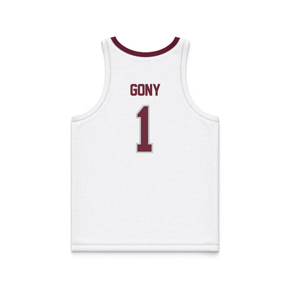 Mississippi State - NCAA Women's Basketball : Nyayongah Gony - White Basketball Jersey-1
