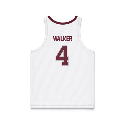 Mississippi State - NCAA Men's Basketball : Brandon Walker - White Basketball Jersey-1