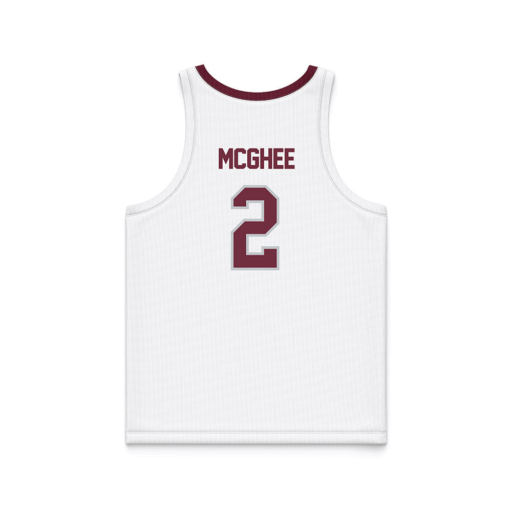 Mississippi State - NCAA Men's Basketball : Jaborri Mcghee - White Basketball Jersey-1