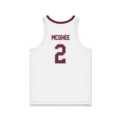 Mississippi State - NCAA Men's Basketball : Jaborri Mcghee - White Basketball Jersey-1