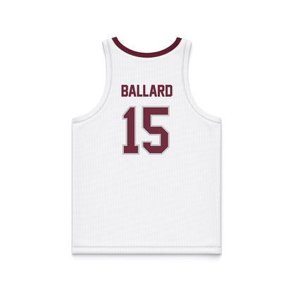 Mississippi State - NCAA Men's Basketball : Quincy Ballard - White Basketball Jersey-1