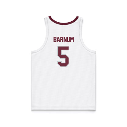Mississippi State - NCAA Women's Basketball : Erynn Barnum - White Basketball Jersey-1