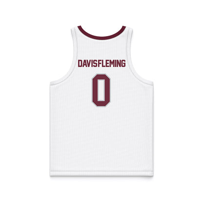 Mississippi State - NCAA Men's Basketball : Jamarion Davis-Fleming - White Basketball Jersey-1