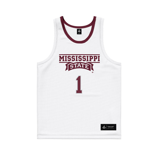 Mississippi State - NCAA Women's Basketball : Nyayongah Gony - White Basketball Jersey-0