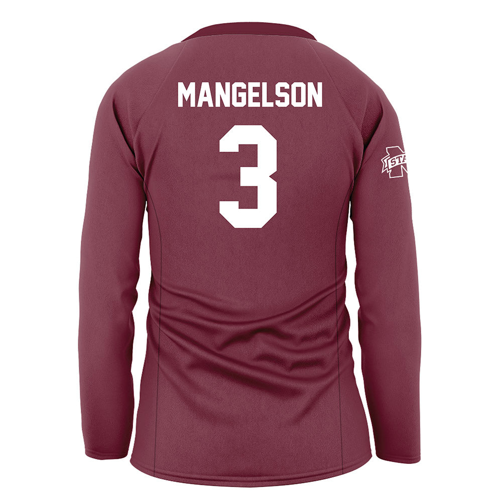 Mississippi State - NCAA Women's Volleyball : Lindsey Mangelson - Maroon Volleyball Jersey-1