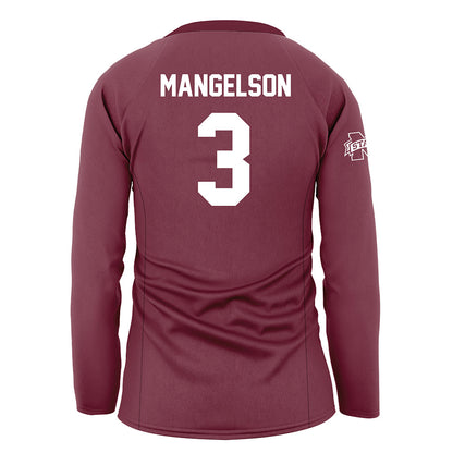 Mississippi State - NCAA Women's Volleyball : Lindsey Mangelson - Maroon Volleyball Jersey-1