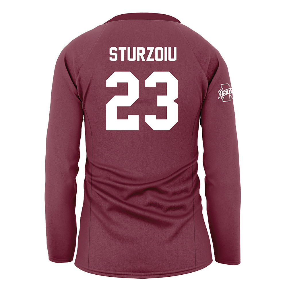 Mississippi State - NCAA Women's Volleyball : Ashley Sturzoiu - Maroon Volleyball Jersey-1