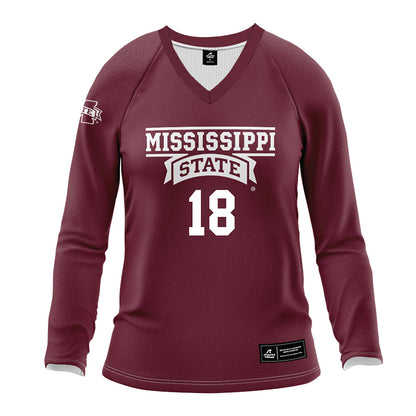 Mississippi State - NCAA Women's Volleyball : Lauren Myrick - Maroon Volleyball Jersey-0