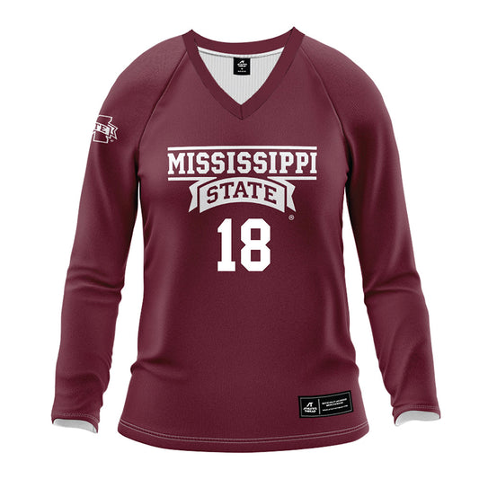 Mississippi State - NCAA Women's Volleyball : Lauren Myrick - Maroon Volleyball Jersey-0